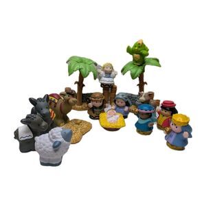 Fisher Price Little People Christmas Nativity Set Mostly Complete Old Style